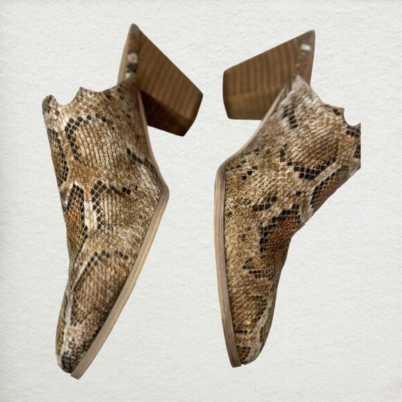 Boutique by Corkys Snakeskin Mules Size 7 Pointed Toe Western Cowgirl Glam - Picture 4 of 7